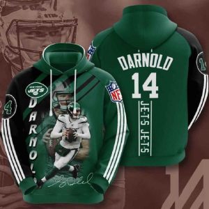 Nfl New York Jets 3d Hoodies Darnold 14