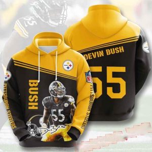Nfl Pittsburgh Steelers Hoodies Bush 55