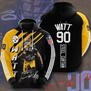 Nfl Pittsburgh Steelers Hoodies Custom All Over Print 3d Pullover Hoodie V15