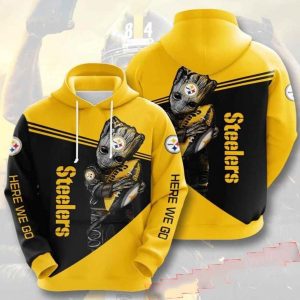 Nfl Pittsburgh Steelers Hoodies Custom All Over Print 3d Pullover Hoodie V23