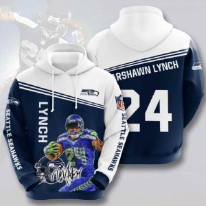 Nfl Seattle Seahawks 3d Hoodies Lynch 24