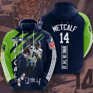 Nfl Seattle Seahawks 3d Hoodies Metcalf
