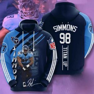 Nfl Tennessee Titans 3d Hoodies Simmons