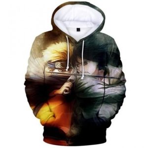 Ninja Battle Sasuke VS Naruto 3D Printed KPOP Hoodie