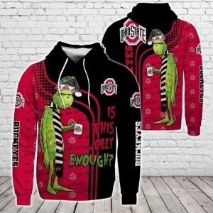 Ohio State Buckeyes  Printed Hoodie Zipper Hoodie 3D