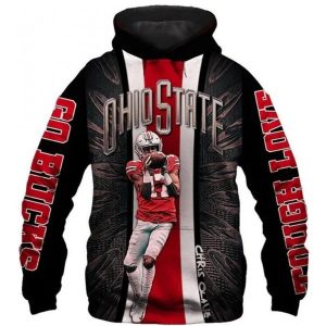 Ohio State Buckeyes Ncaa 17 With Signature Chris Olave Nfl Full Printing 3D Hoodie