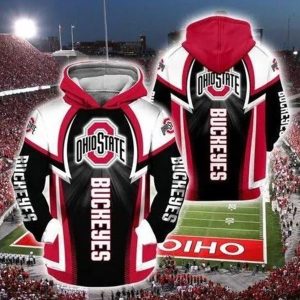 Ohio State Buckeyes Ncaa Skull 3d Hoodie