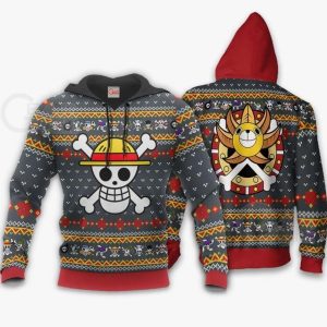One Piece Hoodie 3D Straw Hat Priate Xmas Gif