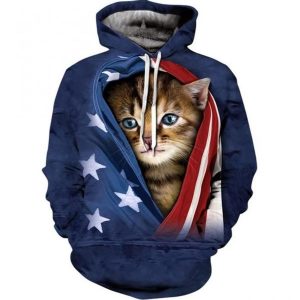 Patriot Car Blue Cute 3D Printed Sublimation Hoodie