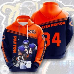 Payton Chicago Bears Hoodie 3D