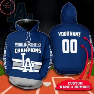 Personalized Los Angeles Dodgers Champions Full Print 3D Hoodie
