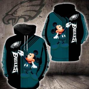 Philadelphia Eagles Mickey Mouse New 3D Hoodie