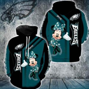 Philadelphia Eagles Minnie Mouse New Full 3D Hoodie