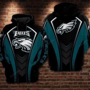 Philadelphia Eagles Nfl Football Black 3d Hoodie