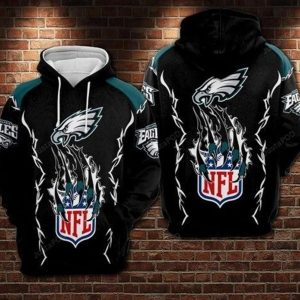 Philadelphia Eagles Nfl Football Claws 3d Hoodie