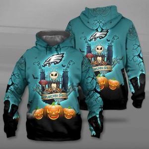 Philadelphia Eagles Nfl Football Halloween 3D Hoodie