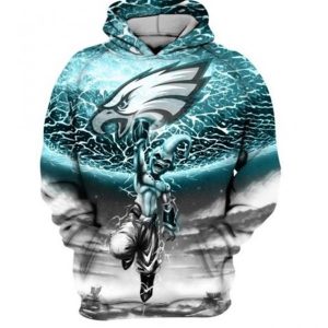 Philadelphia Eagles Nfl Kid Buu Dragon Ball Z Dbz 3d Hoodie