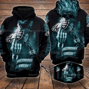Philadelphia Eagles Skull Hoodie 3D