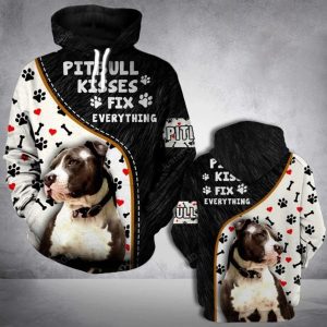 Pit Bull Dog 3D All Print Hoodie