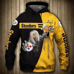 Pittsburgh Steelers Cross Nfl Death Skull For Fans New Season 3d Hoodie
