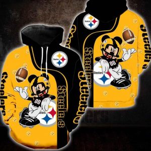 Pittsburgh Steelers Mickey Mouse Hoodie 3D