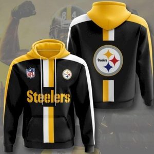 Pittsburgh Steelers Nfl Black Oranges Nfl 3d Hoodie