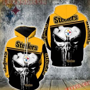 Pittsburgh Steelers Punisher New Skull 3D Hoodie