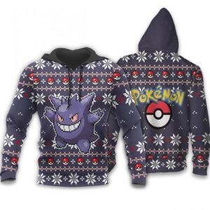 Pokemon Custom Gengar Xmas Gift Hoodie 3D