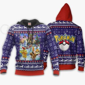 Pokemon Happy Pokemon Anime Xmas Gift Hoodie 3D