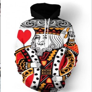 Poker King Red Basic 3D Printed Sublimation Hoodie