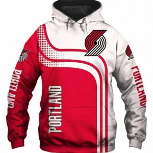 Portland Trail Blazers Pullover And Zippered Hoodies 3d