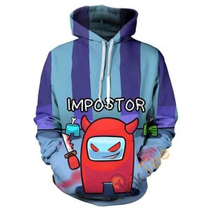 Printed Among Us Sports Street Casual Teen Pullover Sweatshirt Sku 19 Hoodie 3D
