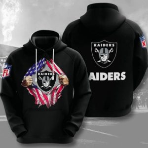 Raiders Black Hoodie 3D