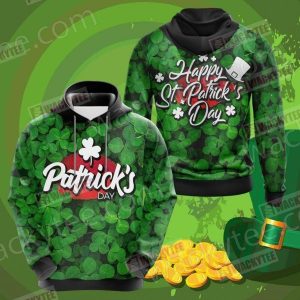 Saint Patricks Day Typography 3D Hoodie