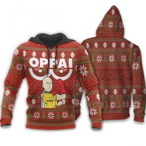 Saitama Oppai One Punch Man Anime Xmas Gift Hoodie 3D