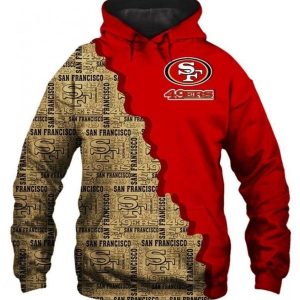 San Francisco 49ers 3D Printed Hooded 3D