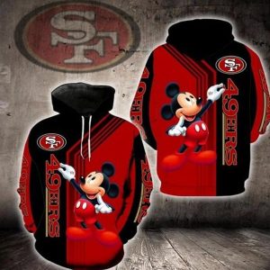 San Francisco 49ers Mickey Mouse 3D Hoodie