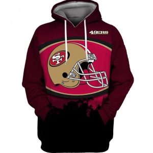 San Francisco 49ers Printed Hooded Pocket Pullover 3D