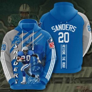 Sanders Nfl Detroit Lions 3D Hoodie