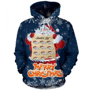 Santa Denver Broncos Hoodie 3D