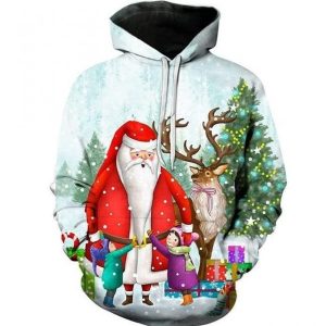Santa Multicolor Amazing 3D Printed Sublimation Hoodie
