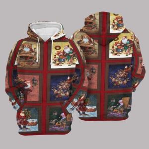 Santa Multicolor Amazing Printed Sublimation Hoodie 3D