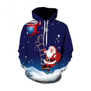 Santa Navy Amazing 3D Printed Sublimation Hoodie