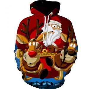 Santa Red Amazing 3D Printed Sublimation Hoodie