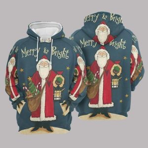 Santa Red Gray Amazing 3D Printed Sublimation Hoodie