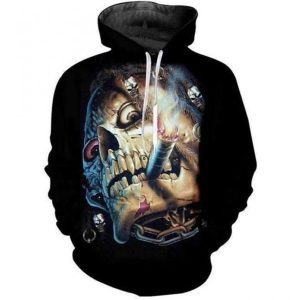 Skull 3D Hoodie Long Sleeve