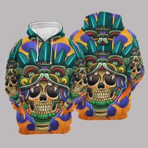 Skull Day Of The Dead Unisex 3D Hoodie All Over Print