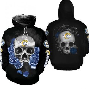 Skull Los Angeles Rams 3D Hoodie