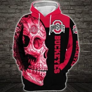 Skull Ohio State Buckeyes 3D Hoodie