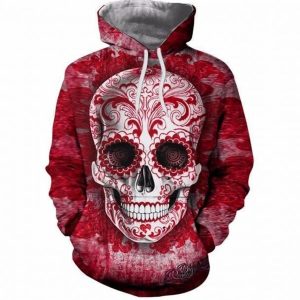 Skull Red Unique 3D Printed Sublimation Hoodie